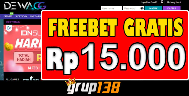 DewaGG Freebet Gratis Rp 15.000 Tanpa Deposit