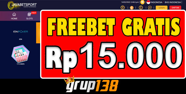 JavaBetSport Freebet Gratis Rp 15.000 Tanpa Deposit