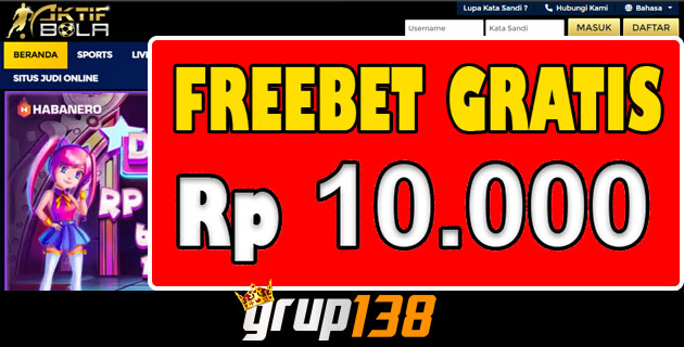 AktifBola Freebet Mix Parlay Rp 10.000 Gratis Tanpa Deposit