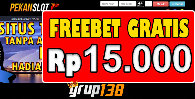 PekanSlot Freebet Gratis Terbaru Rp 15.000 Tanpa Deposit