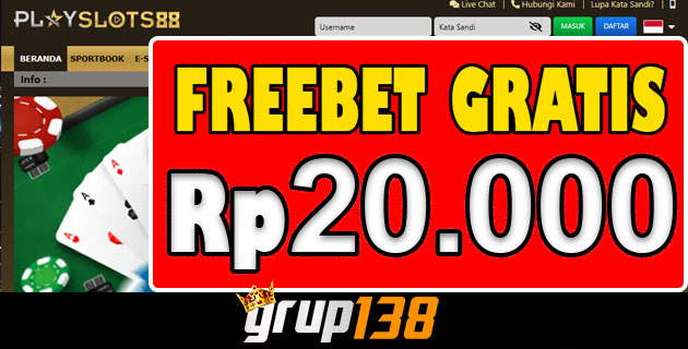 PlaySlots88 Freebet Gratis 20.000 Tanpa Deposit