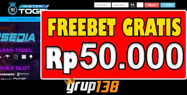 MisteriTogel Freebet Member Baru Gratis Rp 50.000 Tanpa Deposit