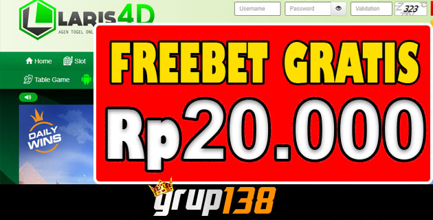 Laris4D Freebet Gratis Rp 20.000 Tanpa Deposit