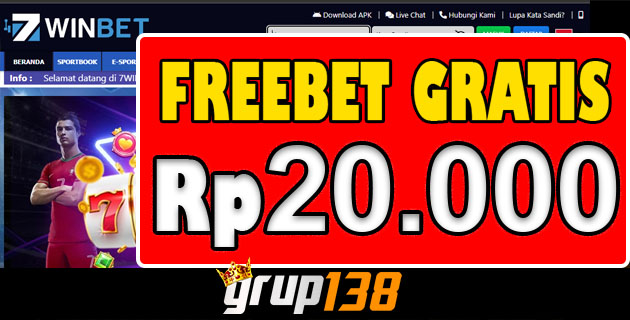 Link 7WINBET Freebet Gratis Rp 20.000 Tanpa Deposit